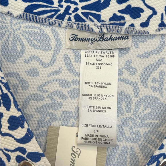 TOMMY BAHAMA Island Cays Hibiscus Lace-Up Spa Dress - Picture 4 of 10